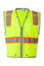 Kishigo 1510-1511 Unisex Premium Brilliant Series Heavy Duty Class 2 Vest Lime Green Flat Front