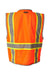 Kishigo 1510-1511 Unisex Premium Brilliant Series Heavy Duty Class 2 Vest Orange Flat Back
