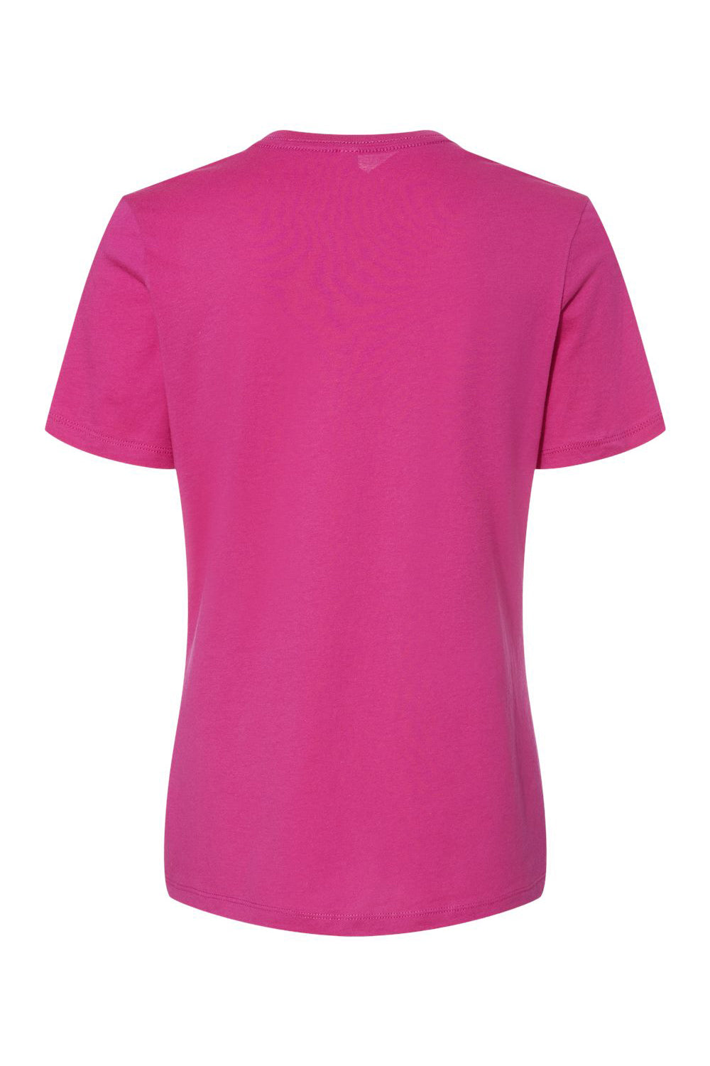 Bella + Canvas BC6400/B6400/6400 Womens Relaxed Jersey Short Sleeve Crewneck T-Shirt Berry Pink Flat Back