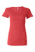 Bella + Canvas BC8413/8413 Womens Short Sleeve Crewneck T-Shirt Red Flat Front