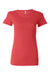 Bella + Canvas BC8413/B8413/8413 Womens Short Sleeve Crewneck T-Shirt Red Flat Front