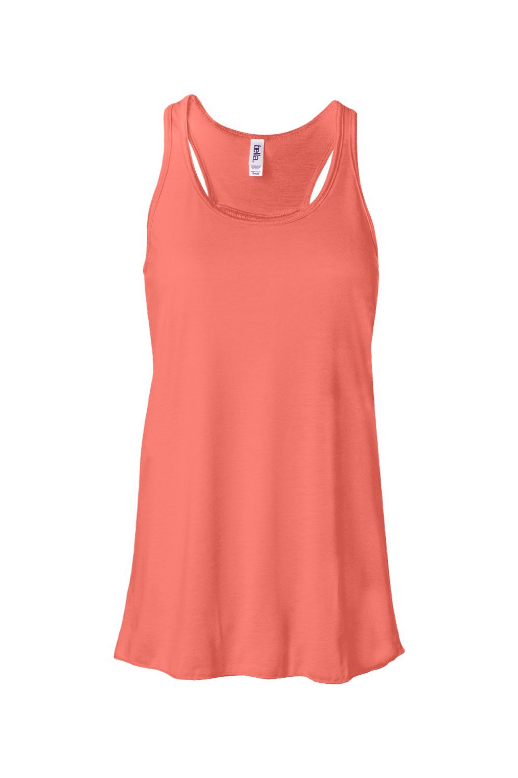 Bella + Canvas BC8800/8800 Womens Flowy Tank Top Coral Flat Front