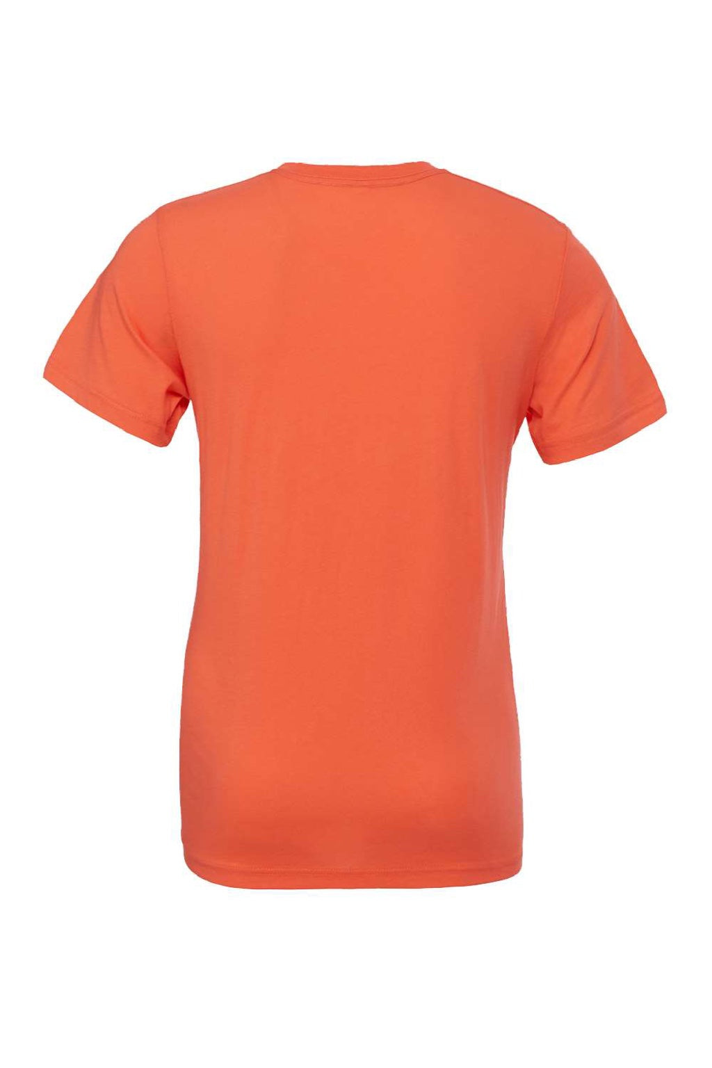 Bella + Canvas BC3001/3001 Mens Jersey Short Sleeve Crewneck T-Shirt Coral Flat Back