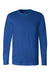 Bella + Canvas BC3501/3501 Mens Jersey Long Sleeve Crewneck T-Shirt True Royal Blue Triblend Flat Front
