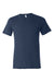 Bella + Canvas BC3415/3415C/3415 Mens Short Sleeve V-Neck T-Shirt Navy Blue Flat Front