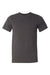 Bella + Canvas BC3001U Mens USA Made Jersey Short Sleeve Crewneck T-Shirt Heather Dark Grey Flat Front