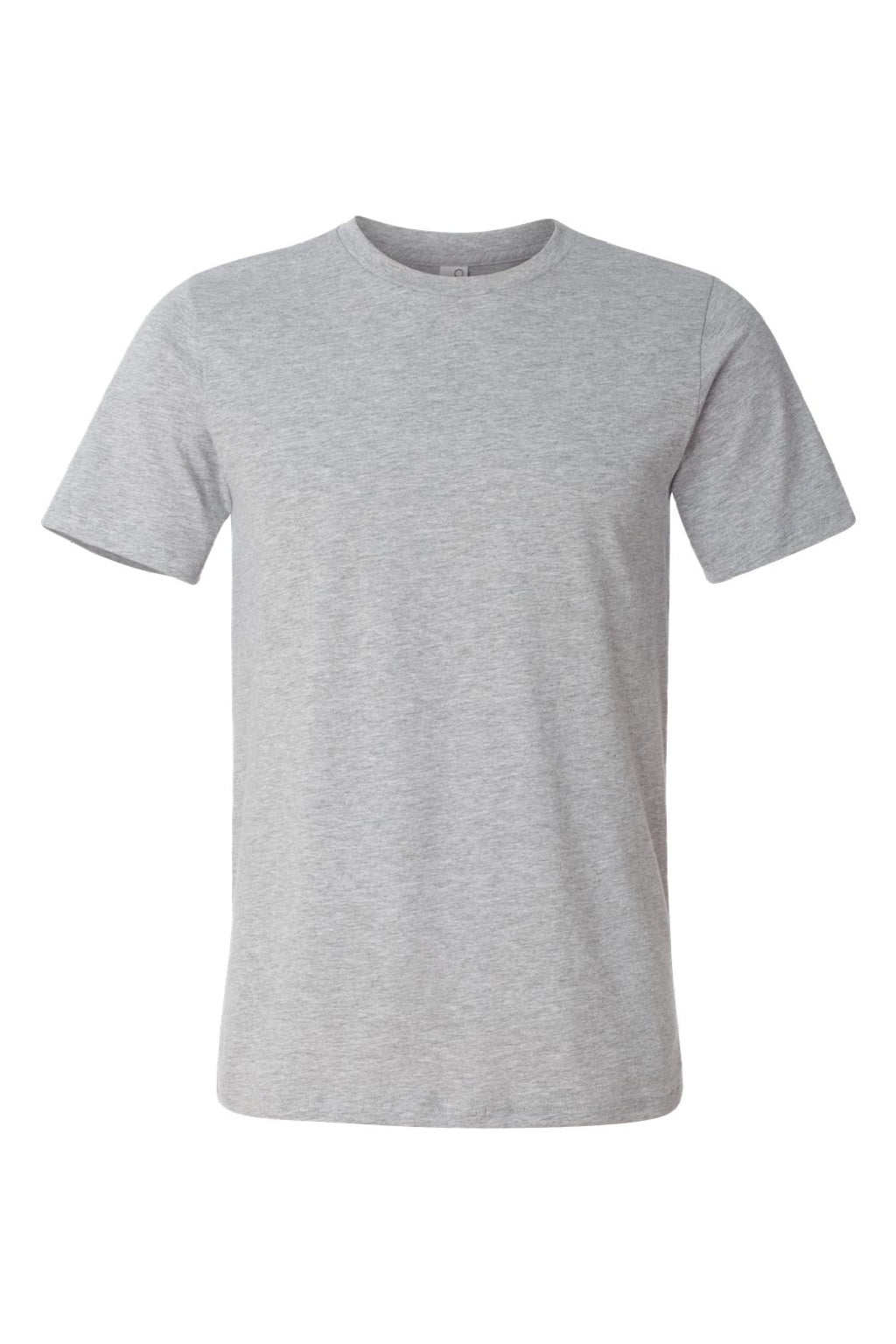 Bella + Canvas BC3001U Mens USA Made Jersey Short Sleeve Crewneck T-Shirt Heather Grey Flat Front