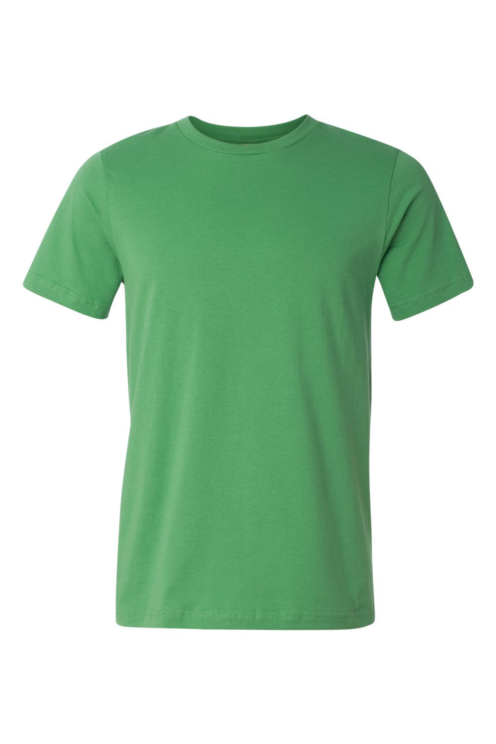 Bella + Canvas 3001U/3001USA Mens USA Made Jersey Short Sleeve Crewneck T-Shirt Leaf Green Flat Front