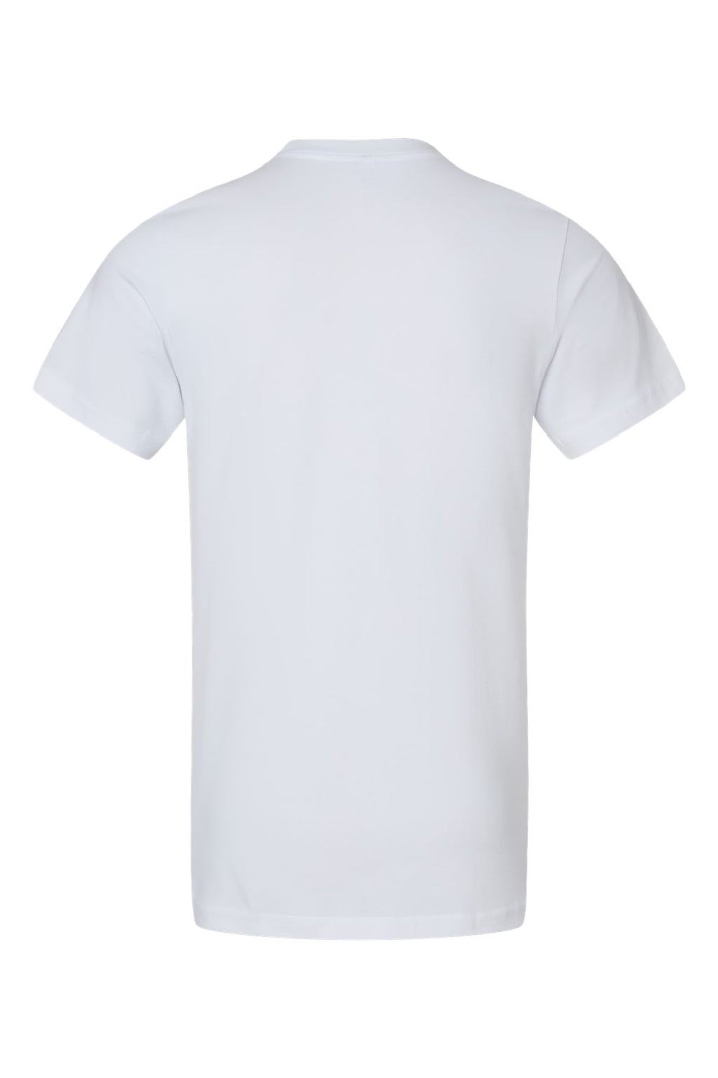 Bella + Canvas BC3001U Mens USA Made Jersey Short Sleeve Crewneck T-Shirt White Flat Back