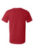 Bella + Canvas BC3001U Mens USA Made Jersey Short Sleeve Crewneck T-Shirt Red Flat Back