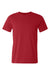 Bella + Canvas 3001U/3001USA Mens USA Made Jersey Short Sleeve Crewneck T-Shirt Red Flat Front