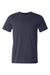 Bella + Canvas BC3001U Mens USA Made Jersey Short Sleeve Crewneck T-Shirt Navy Blue Flat Front