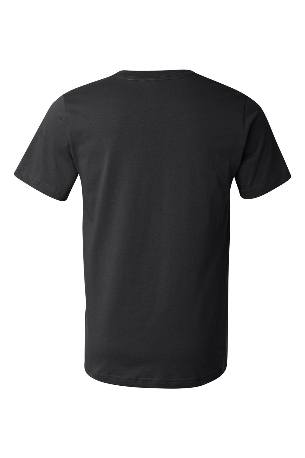 Bella + Canvas 3001U/3001USA Mens USA Made Jersey Short Sleeve Crewneck T-Shirt Black Flat Back