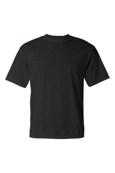 C2 Sport 5100 Mens Performance Moisture Wicking Short Sleeve Crewneck T-Shirt Black Flat Front