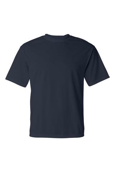 C2 Sport 5100 Mens Performance Moisture Wicking Short Sleeve Crewneck T-Shirt Navy Blue Flat Front