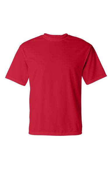 C2 Sport 5100 Mens Performance Moisture Wicking Short Sleeve Crewneck T-Shirt Red Flat Front