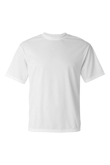 C2 Sport 5100 Mens Performance Moisture Wicking Short Sleeve Crewneck T-Shirt White Flat Front