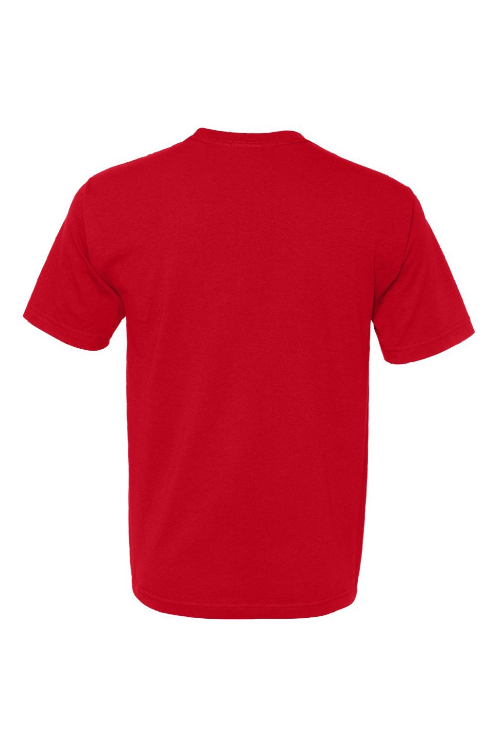 Bayside 5040 Mens USA Made Short Sleeve Crewneck T-Shirt Red Flat Back