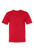 Bayside BA5040 Mens USA Made Short Sleeve Crewneck T-Shirt Red Flat Front