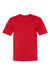 Bayside 5040 Mens USA Made Short Sleeve Crewneck T-Shirt Red Flat Front