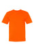 Bayside 5040 Mens USA Made Short Sleeve Crewneck T-Shirt Bright Orange Flat Front