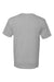Bayside BA5040 Mens USA Made Short Sleeve Crewneck T-Shirt Dark Ash Grey Flat Back