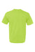 Bayside BA5040 Mens USA Made Short Sleeve Crewneck T-Shirt Lime Green Flat Back