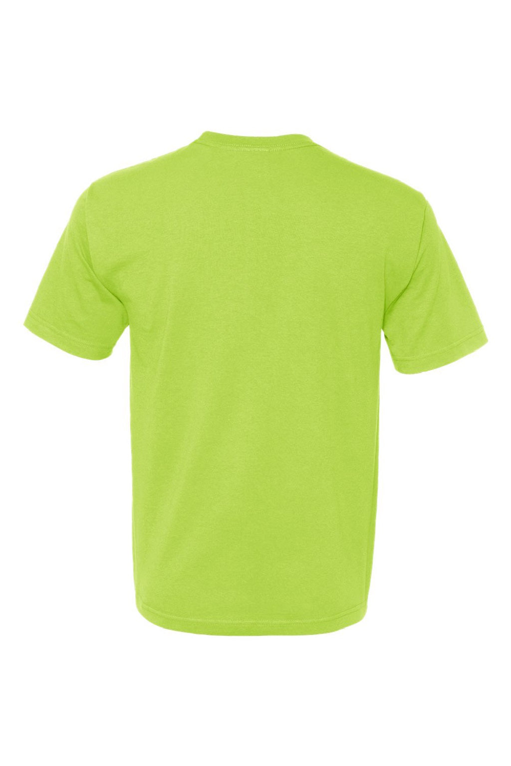 Bayside 5040 Mens USA Made Short Sleeve Crewneck T-Shirt Lime Green Flat Back