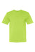 Bayside BA5040 Mens USA Made Short Sleeve Crewneck T-Shirt Lime Green Flat Front