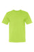 Bayside 5040 Mens USA Made Short Sleeve Crewneck T-Shirt Lime Green Flat Front