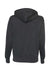Independent Trading Company PRM90HTZ Mens French Terry Full Zip Hooded Sweatshirt Hoodie w/ Pockets Heather Charcoal Grey Flat Back