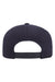 Yupoong Hats 6089/6089MT Mens Adjustable Hat Dark Navy Blue Flat Back