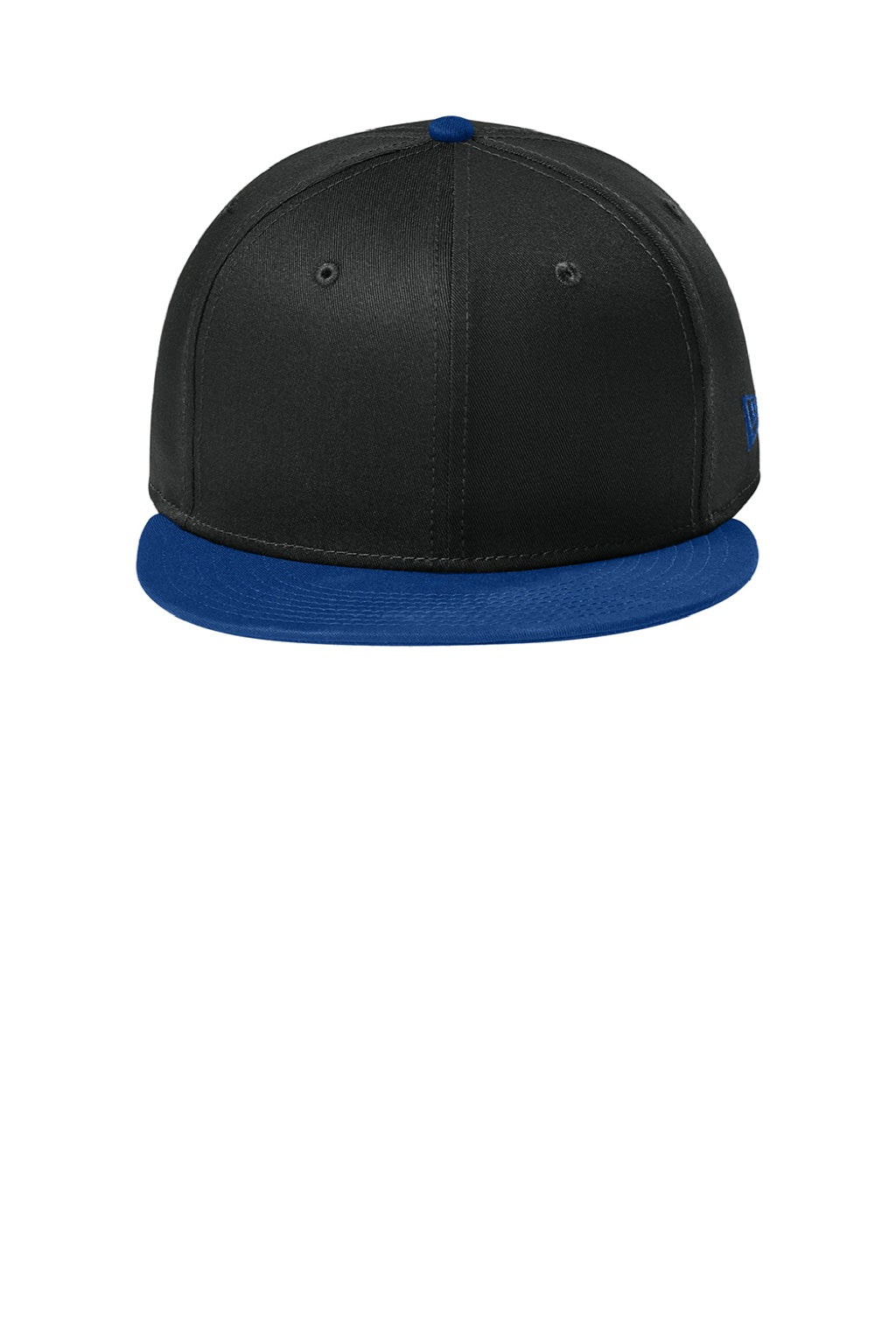 New Era Hats NE400 Mens Adjustable Hat Flag Black/Royal Blue Flat Front