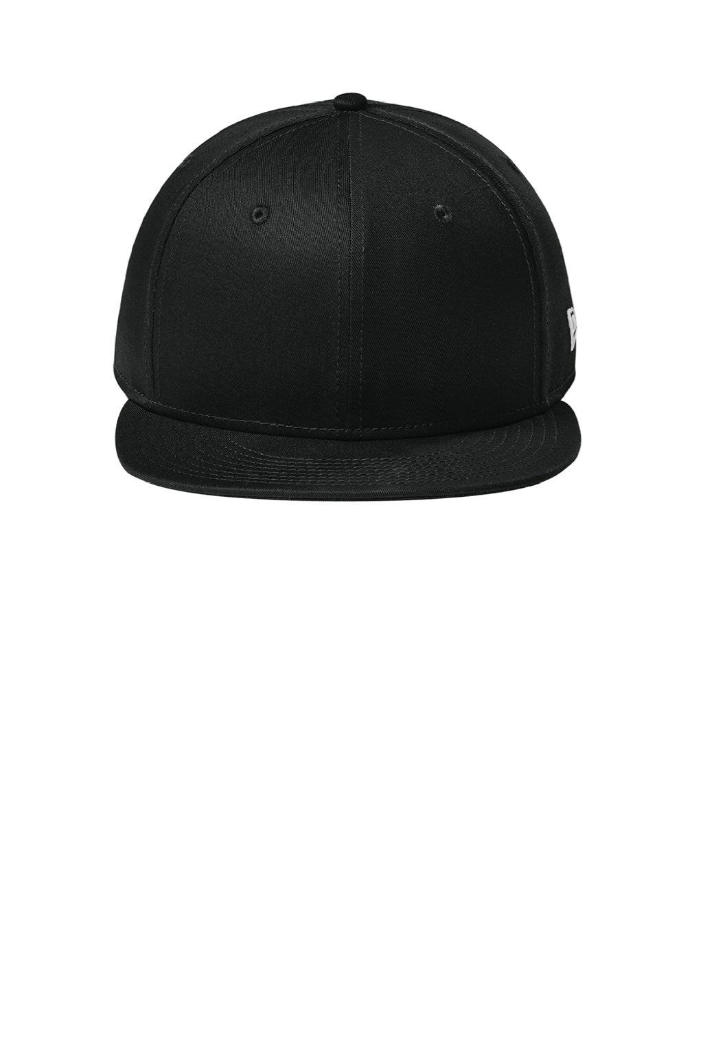 New Era Hats NE400 Mens Adjustable Hat Flag Black Flat Front