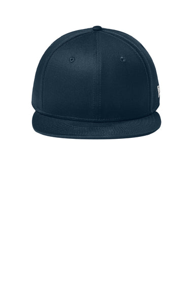 New Era Hats NE400 Mens Adjustable Hat Flag Deep Navy Blue Flat Front