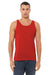 Bella + Canvas BC3480/3480 Mens Jersey Tank Top Red Model Front