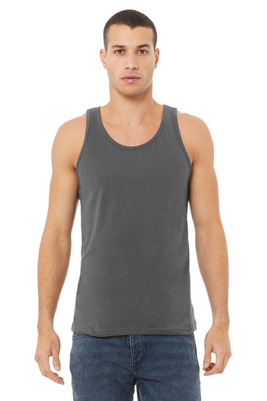 Bella + Canvas BC3480/3480 Mens Jersey Tank Top Asphalt Grey Model Front