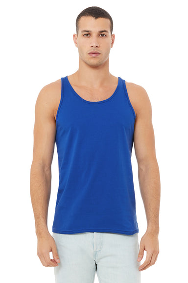 Bella + Canvas BC3480/3480 Mens Jersey Tank Top True Royal Blue Model Front