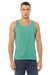 Bella + Canvas BC3480/3480 Mens Jersey Tank Top Teal Green Model Front