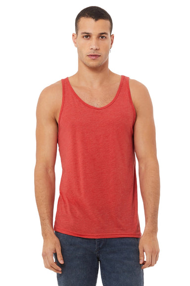 Bella + Canvas 3484 Mens Jersey Tank Top Red Model Front