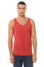 Bella + Canvas 3484 Mens Jersey Tank Top Red Model Front