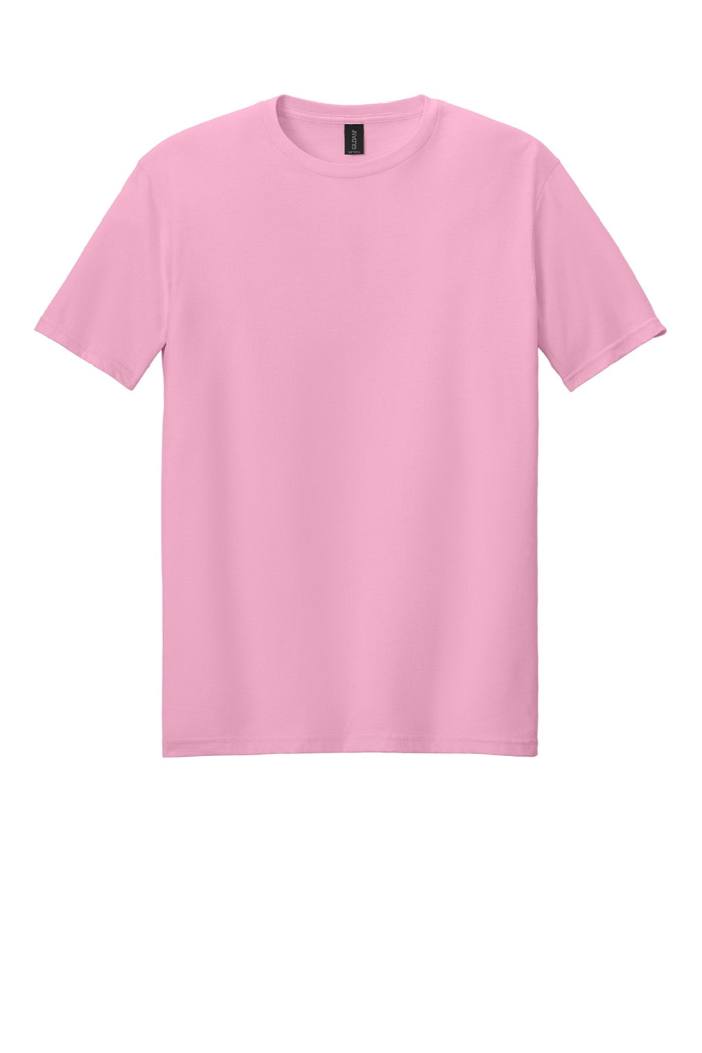 Gildan 64000 Mens Softstyle Short Sleeve Crewneck T-Shirt Fan Candy Pink Flat Front