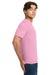 Gildan 64000 Mens Softstyle Short Sleeve Crewneck T-Shirt Fan Candy Pink Model Side