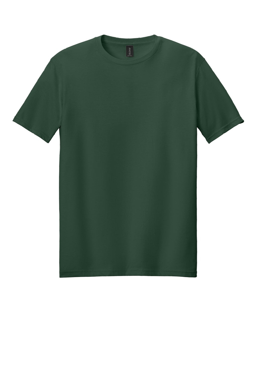 Gildan 64000 Mens Softstyle Short Sleeve Crewneck T-Shirt Fan Dark Green Flat Front