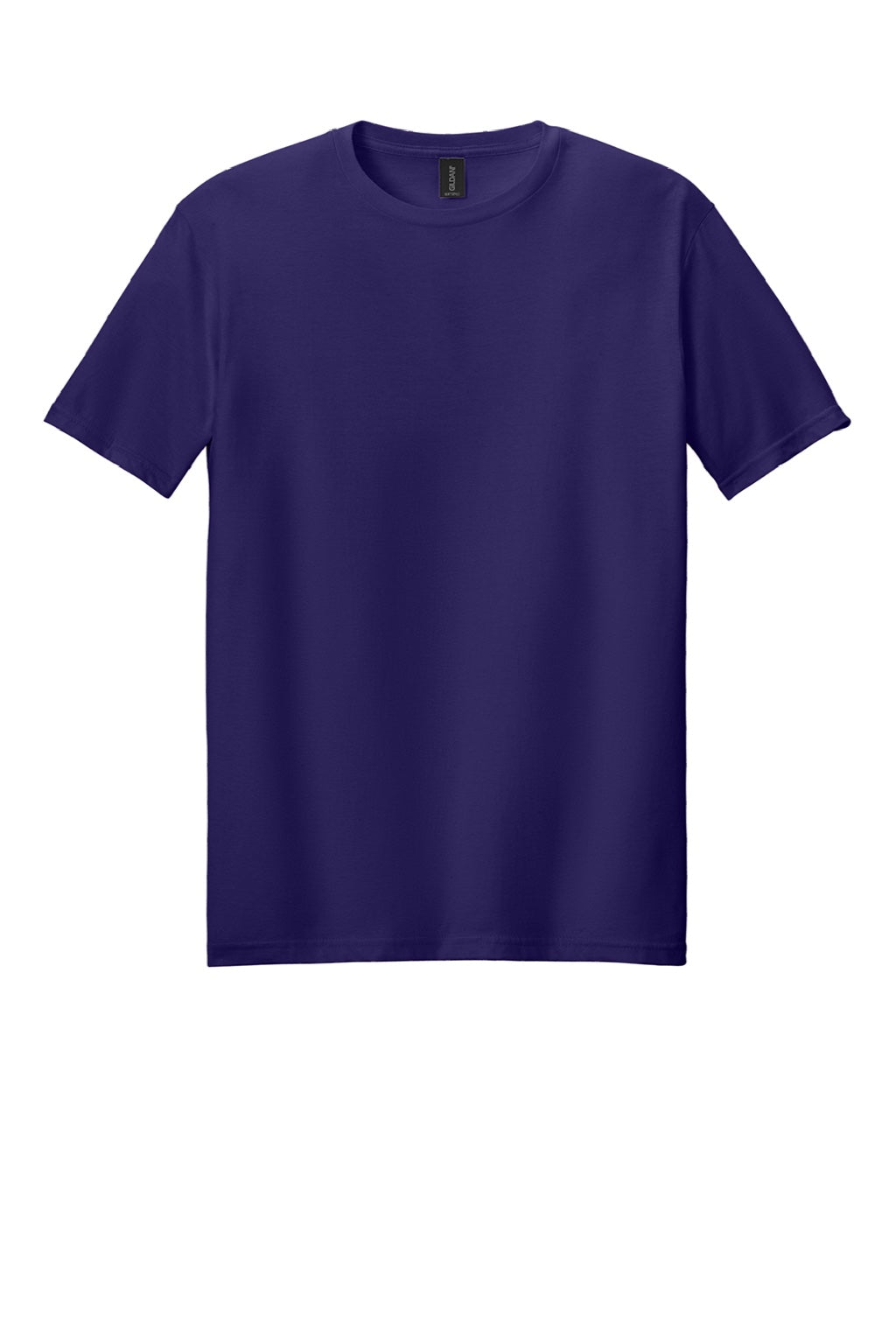 Gildan 64000 Mens Softstyle Short Sleeve Crewneck T-Shirt Fan Dark Purple Flat Front