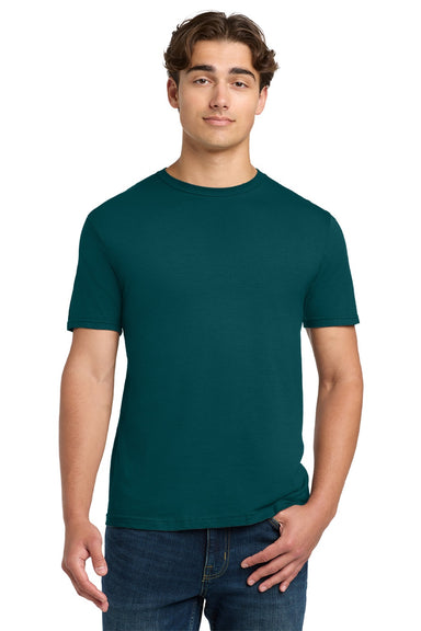 Gildan 64000 Mens Softstyle Short Sleeve Crewneck T-Shirt Fan Marine Green Model Front