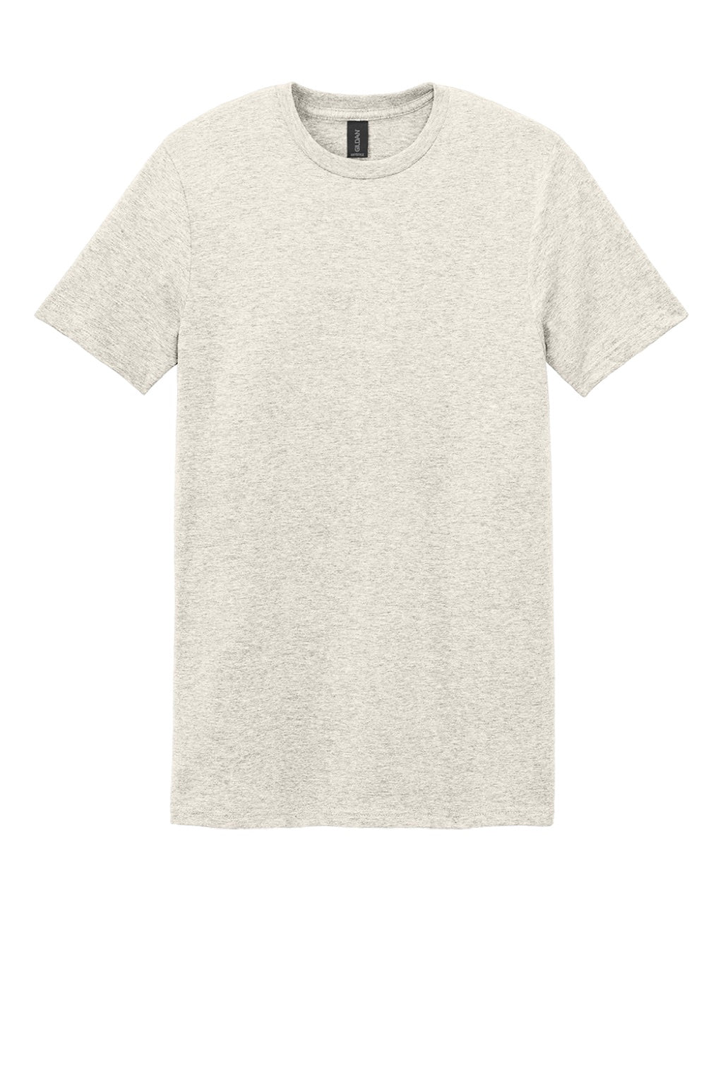 Gildan 64000 Mens Softstyle Short Sleeve Crewneck T-Shirt Heather Oatmeal Flat Front