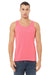Bella + Canvas BC3480/3480 Mens Jersey Tank Top Neon Pink Model Front