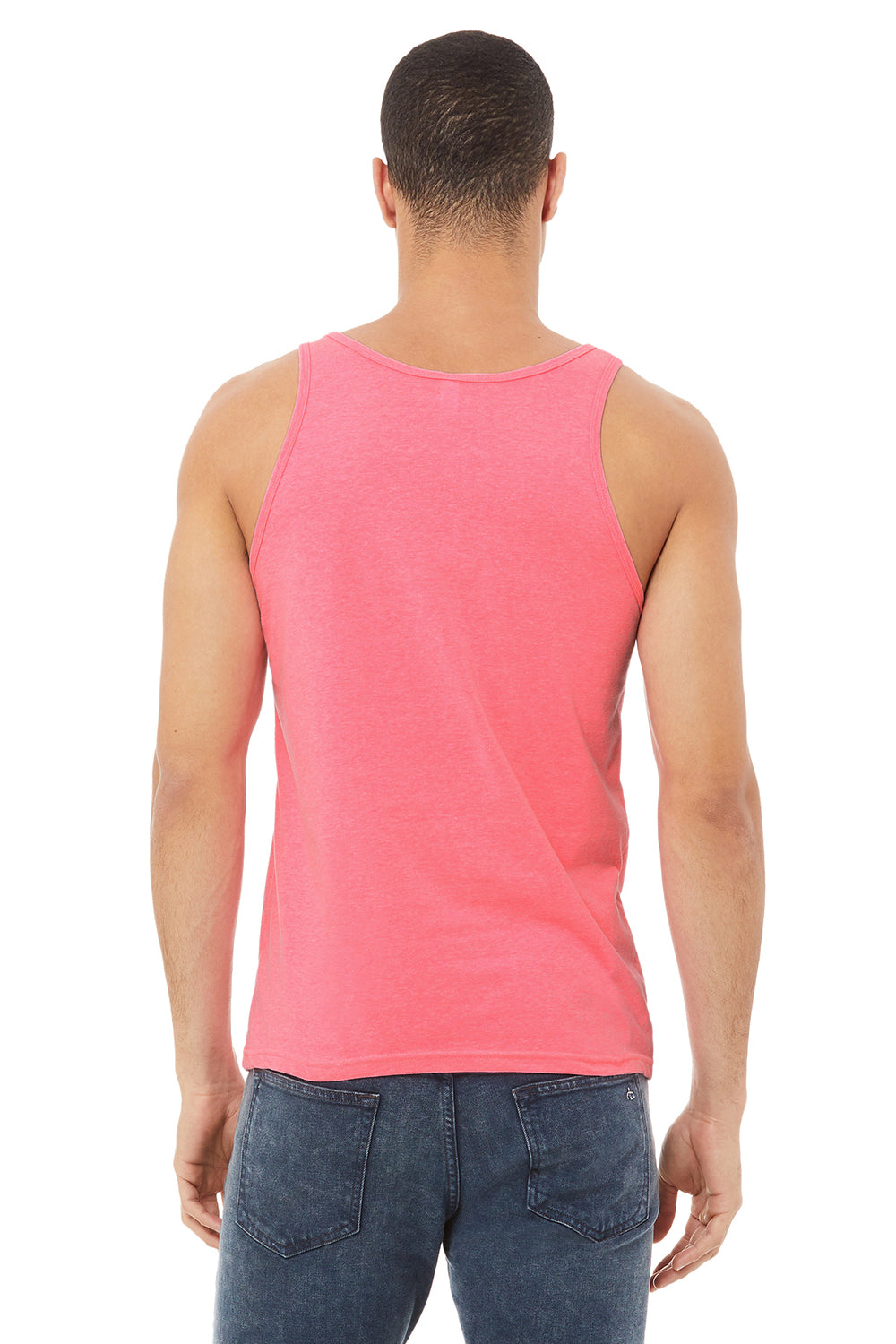 Bella Canvas BC3480/3480 Mens Neon Pink Jersey Tank Top