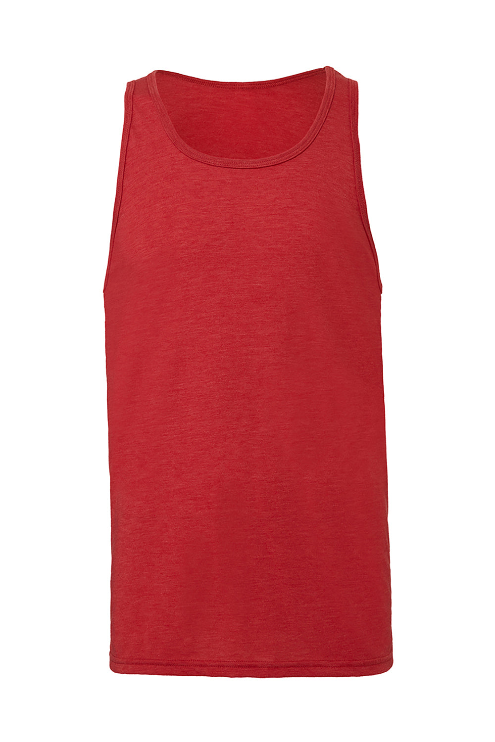 Bella + Canvas BC3480/3480 Mens Jersey Tank Top Red Triblend Flat Front